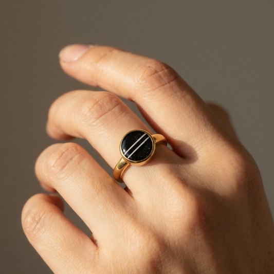 Anillo Heze 9mm Oro 9k