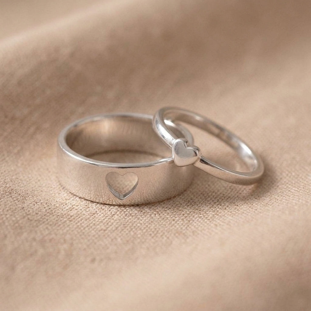 Anillos Juntos a la Par Plata 950