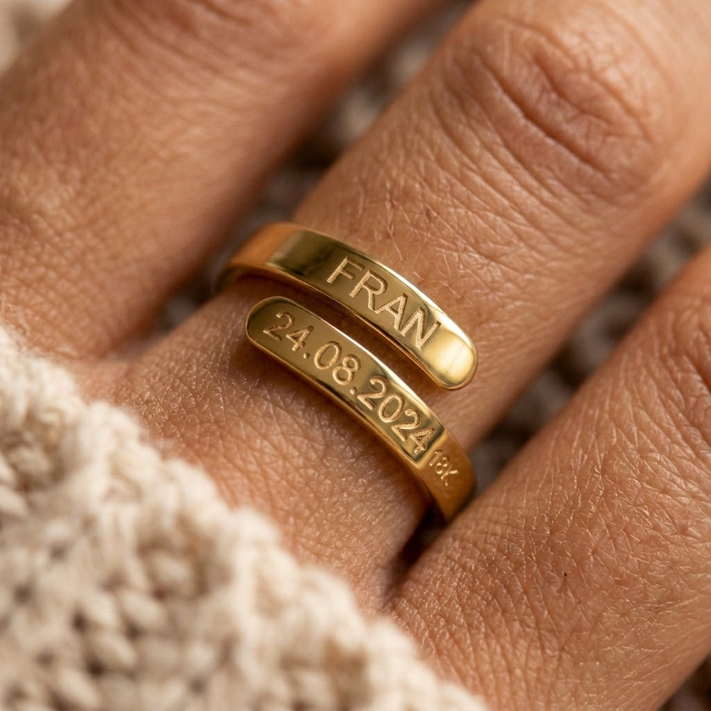 Anillo Lazo hecho a mano en Oro 18k