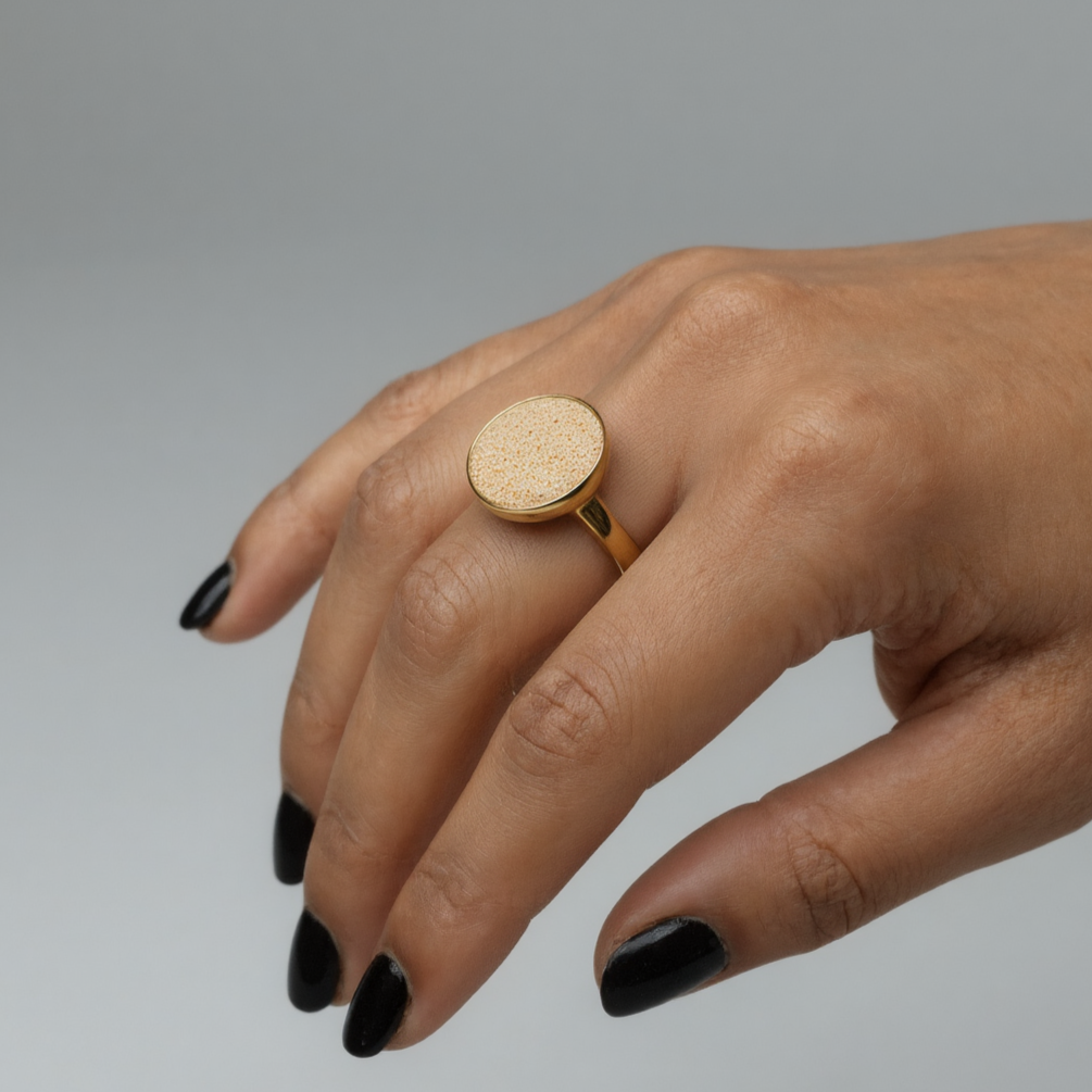 Set Maia 15mm Oro 18k (Anillo + Dije)