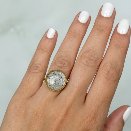 Anillo Maia 15mm Oro 9k