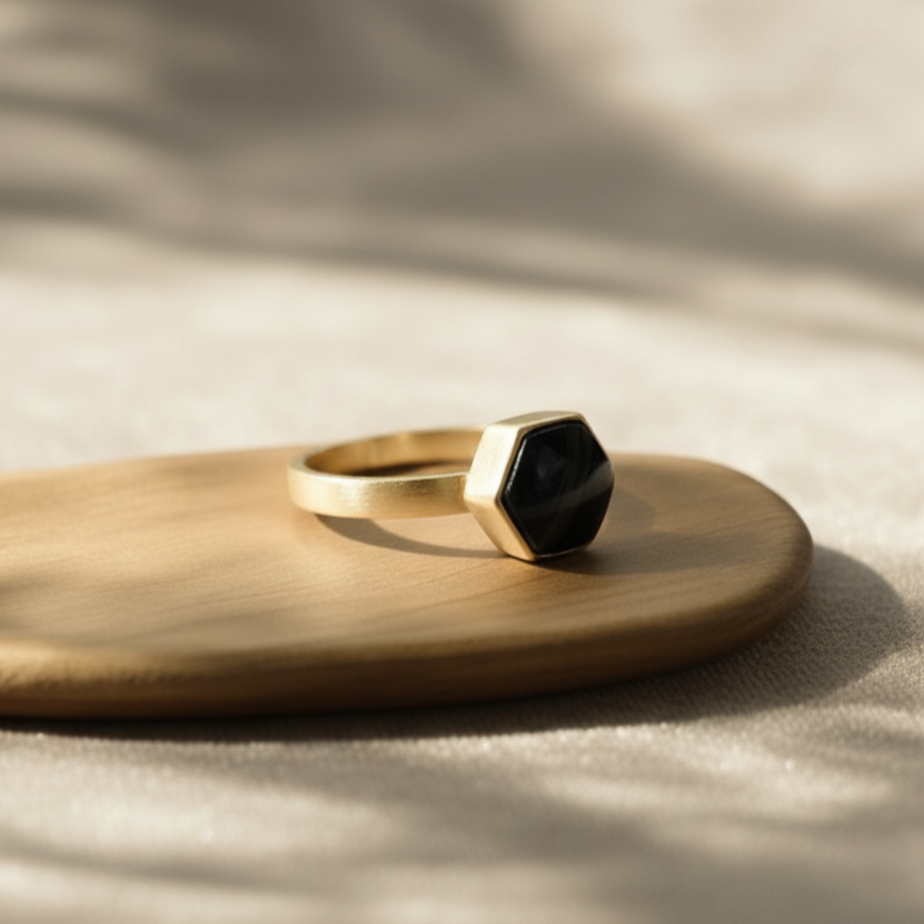 Anillo Naos 9mm Oro 9k