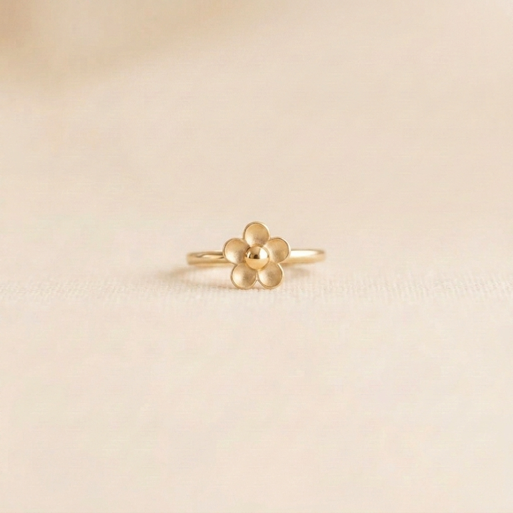 Anillo No Me Olvides Oro 9k