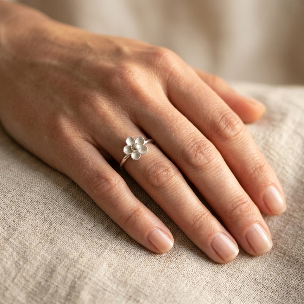 Anillo No Me Olvides Plata 950