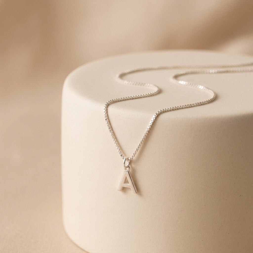 Cadena Veneciana con inicial calada Plata 925