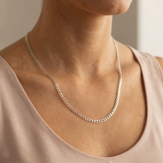 Cadena Grumet 60 cm Plata 925