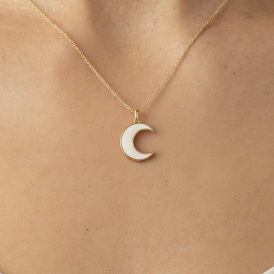 Dije Luna 15mm Oro 18k