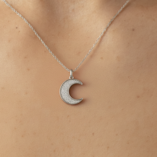 Dije Luna 15mm Plata 925