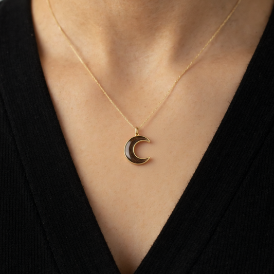 Dije Luna 15mm Oro 18k