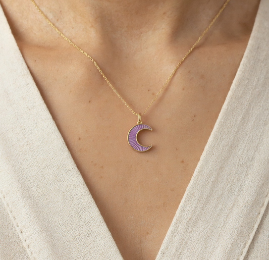 Dije Luna 15mm Oro 18k