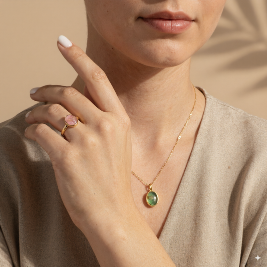 Set Atria 9mm Oro 18k (Anillo + Dije)