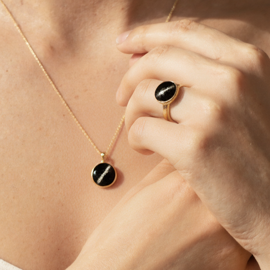 Set Heze 9mm Oro 18k (Anillo + Dije)