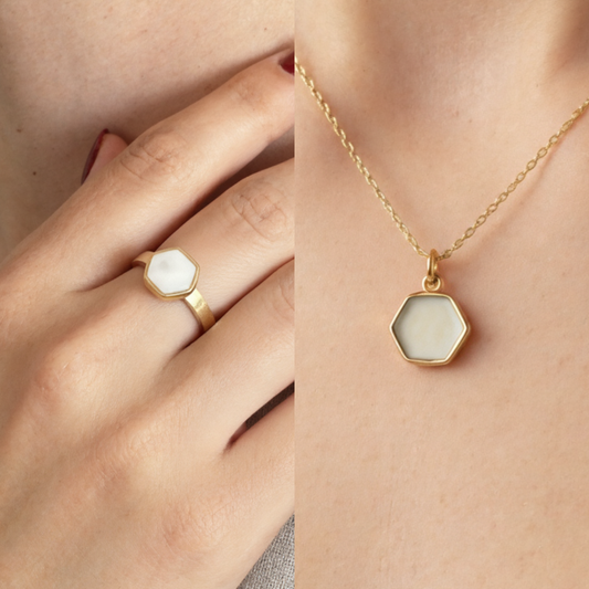 Set Naos 9mm (Anillo + Dije) Oro 18k