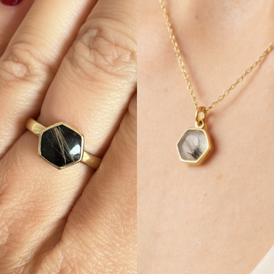 Set Naos 9mm (Anillo + Dije) Oro 18k
