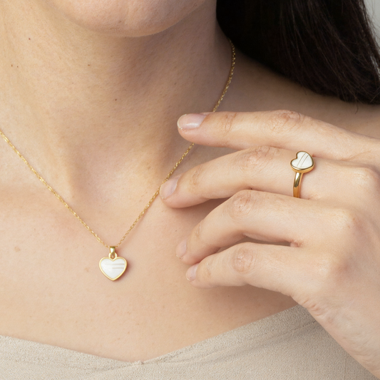 Set Petra 9mm (Anillo + Dije) Oro 9k