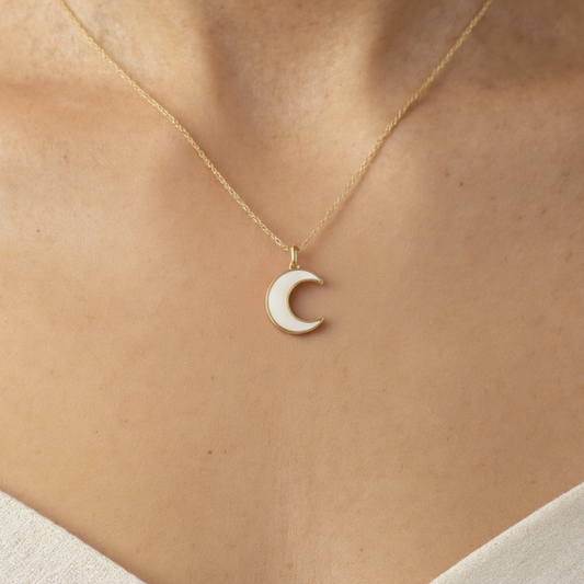 Dije Luna 15mm Oro 18k