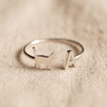 Anillo Michi con inicial Plata 950
