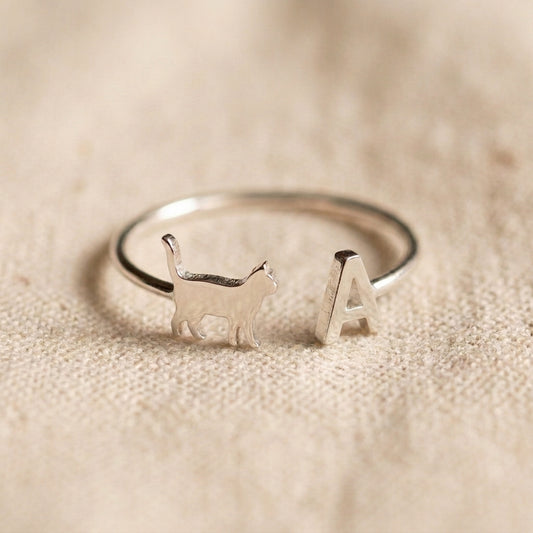 Anillo Michi con inicial Plata 950