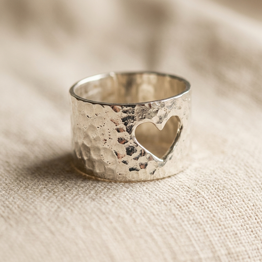 Anillo Corazón Calado Plata 925
