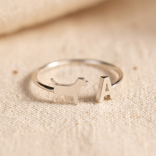 Anillo Firu con inicial Plata 950
