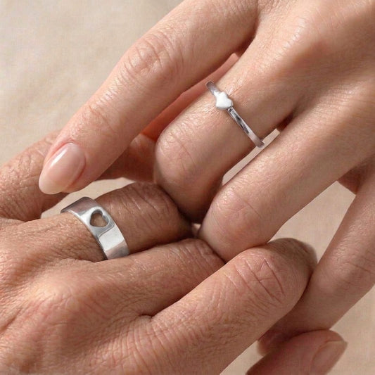 Anillos Juntos a la Par Plata 950