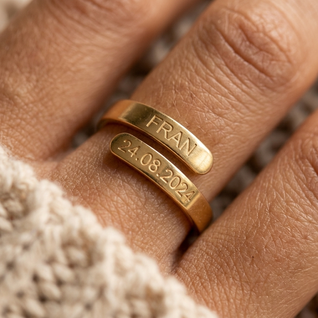 Anillo Lazo hecho a mano en Oro 9k