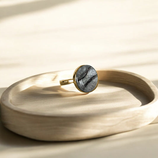 Anillo Maia 15mm Oro 9k