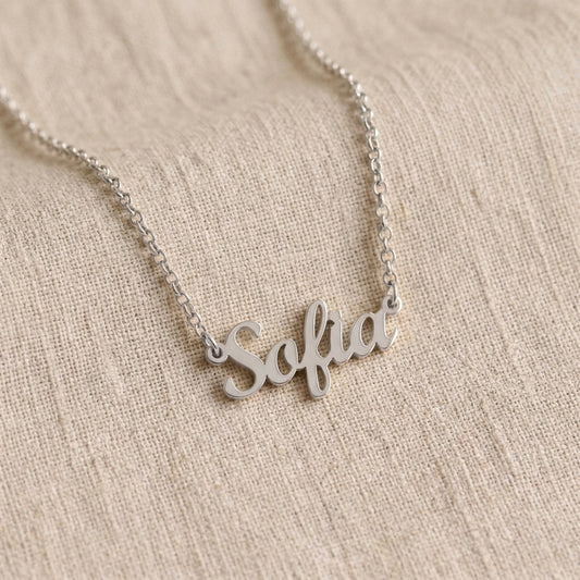 Cadena rolo con Nombre calado en Plata 950