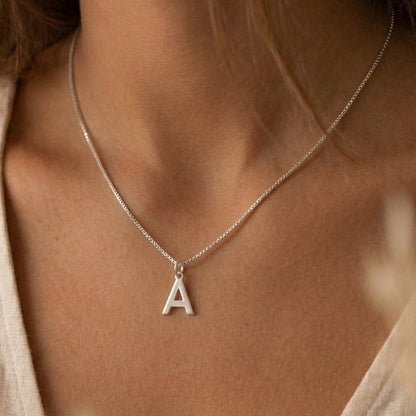 Cadena Veneciana con inicial calada Plata 925