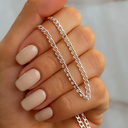 Cadena Grumet 60 cm Plata 925