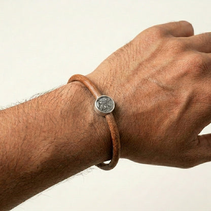 Pulsera de cuero con Charm Plata 925