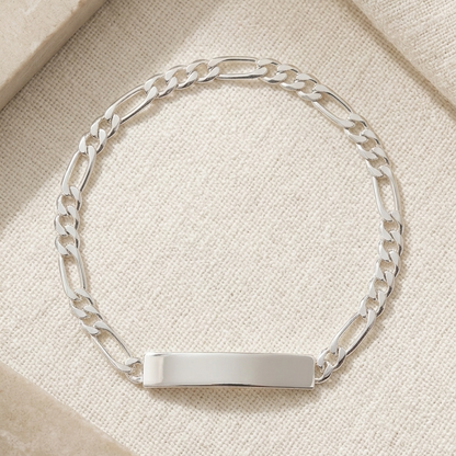 Pulsera Identidad Plata 925 con grabado a mano