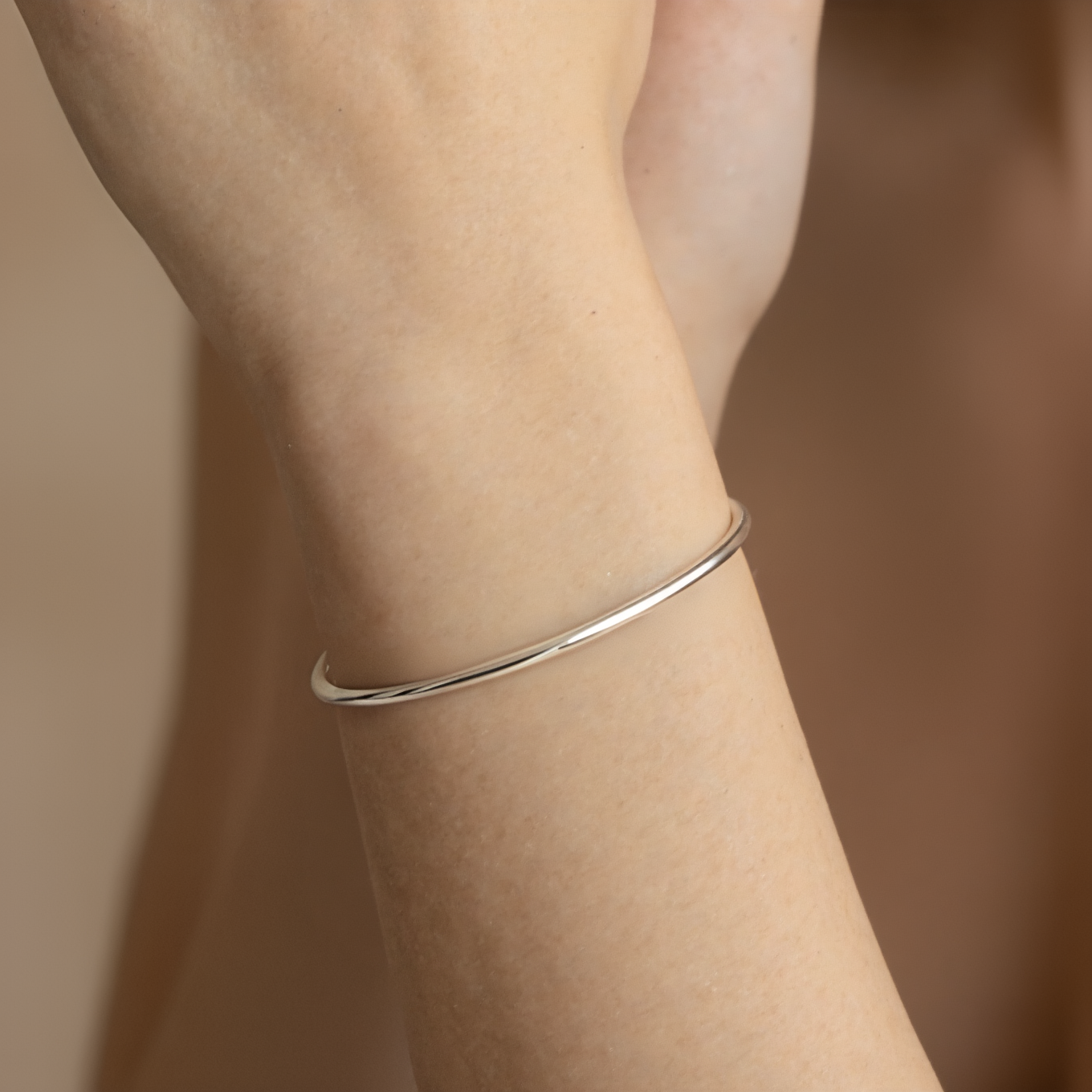 Pulsera Esclava Media Caña Plata 925