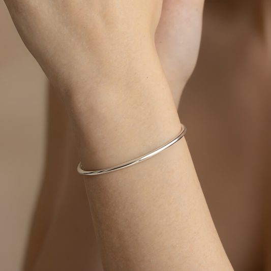 Pulsera Esclava Media Caña Plata 925