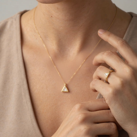 Set Aludra Oro 18k (Anillo + Dije)