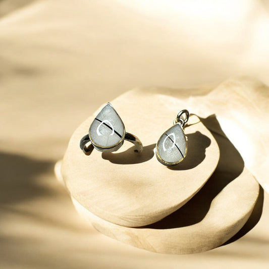 Set Vega 9mm Plata 925 (Anillo + Dije)